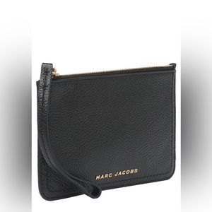 NWT Marc Jacobs Black Large Leather Wristlet